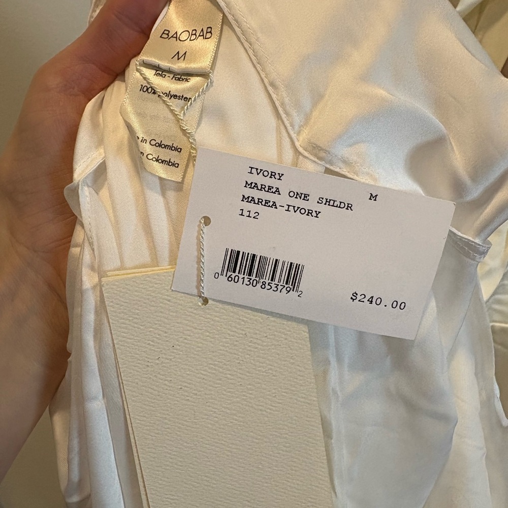 BAOBAB marea dress white satin wrap NWT - Picture 4 of 6